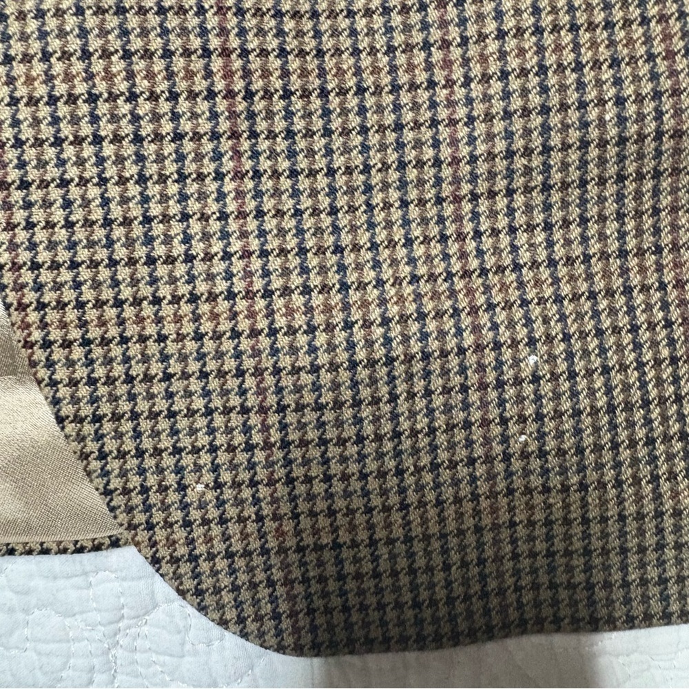 Vintage Ralph Lauren Chaps Blazer Made in Canada Silk Wool Houndstooth 40R - Picture 11 of 16
